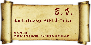 Bartalszky Viktória névjegykártya
